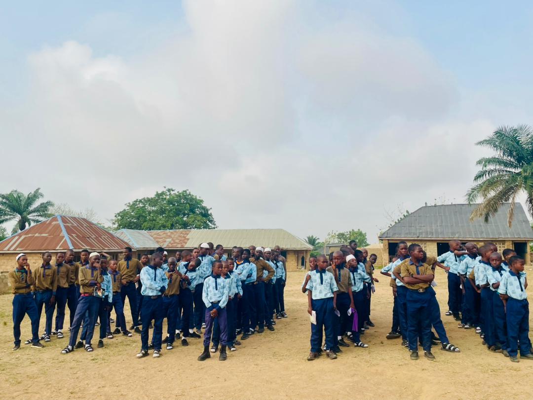 Morning school assembly